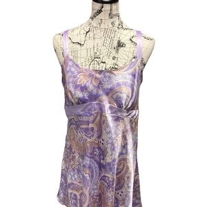 Jones New York purple paisley chemise Large